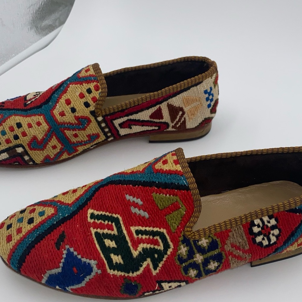 Artemis Mens Kilim Wool Tapestry Slip On Smoking Shoes Driving Loafers 44   HH09 - Picture 4 of 10